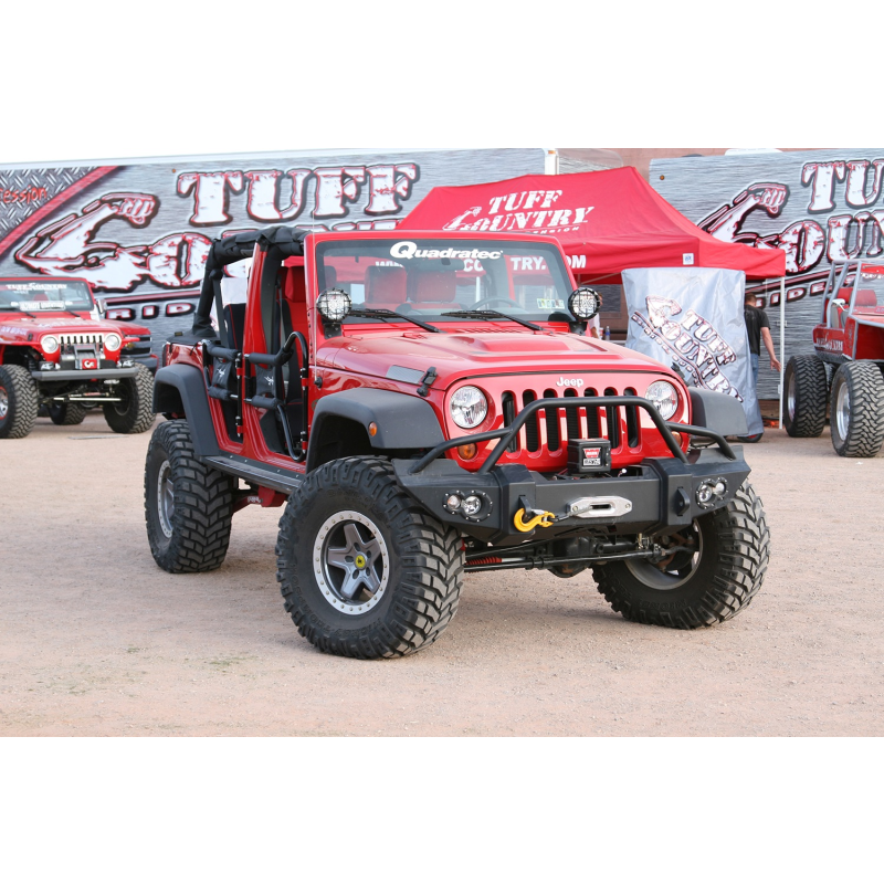 Fab Fours Lifestyle Winch Front Bumper w/ Pre Runner Guard Model JK07-B1850-1