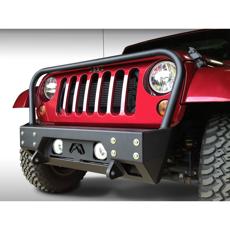 Fab Fours FMJ Stubby Winch Front Bumper Model JK07-B1856-1