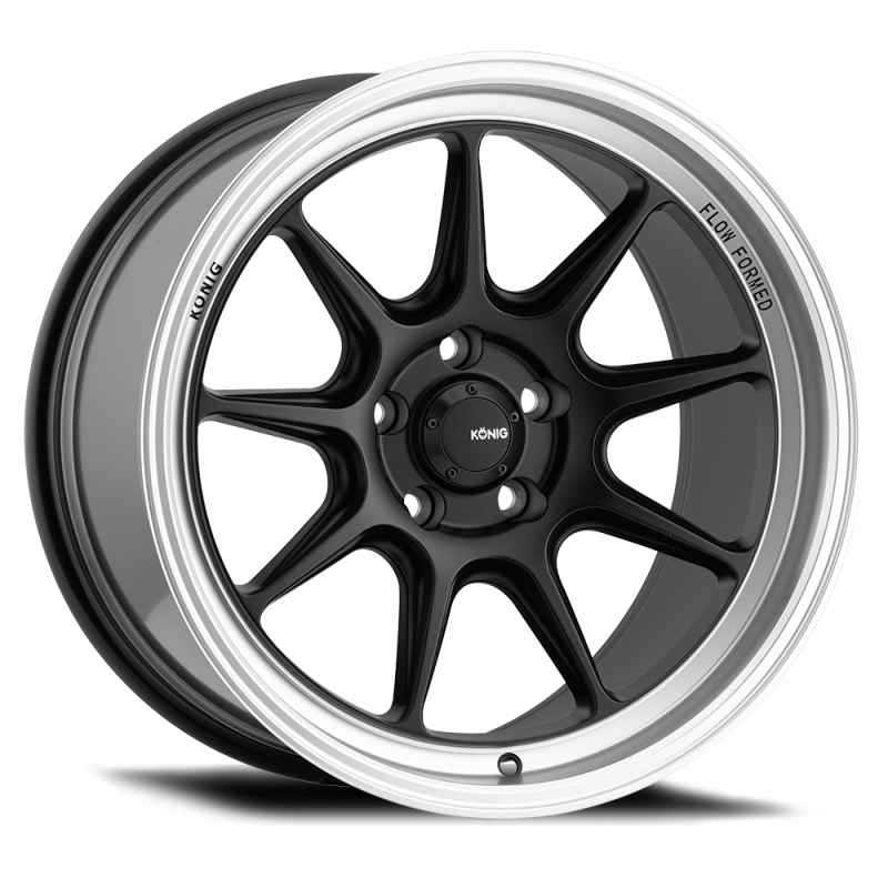 Konig Countergram 17x9 5x114.3 ET43 Matte Black / Matte Machined Lip CT97514435