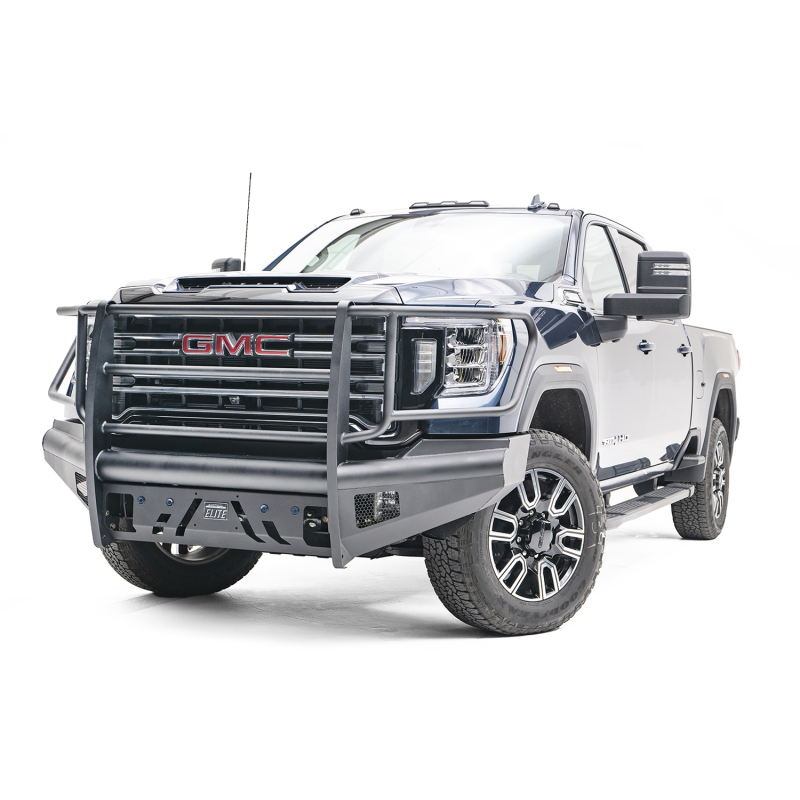 Fab Fours Black Steel Front Bumper w/ Grille Guard Model GM20-Q5060-1