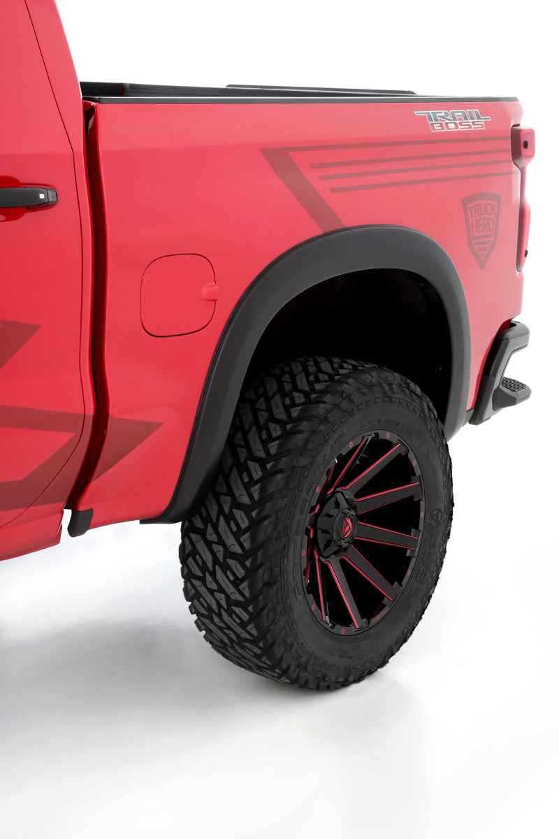 Lund 2019 Chevy Silverado 1500 SX-Sport Smooth Elite Series Rear Fender Flares - Black (2 Pc.) SX140SB