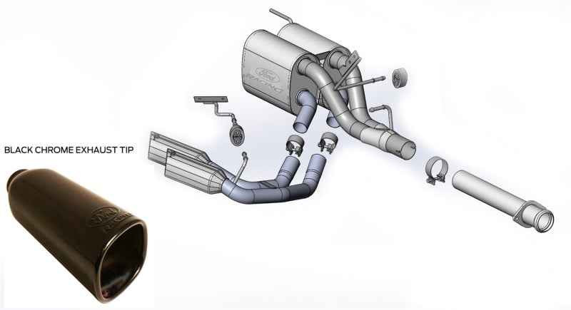 Ford Racing TREMOR 3.5L 126-inch Wheel Base Sport Side Exit Exhaust M-5200-F1535126L