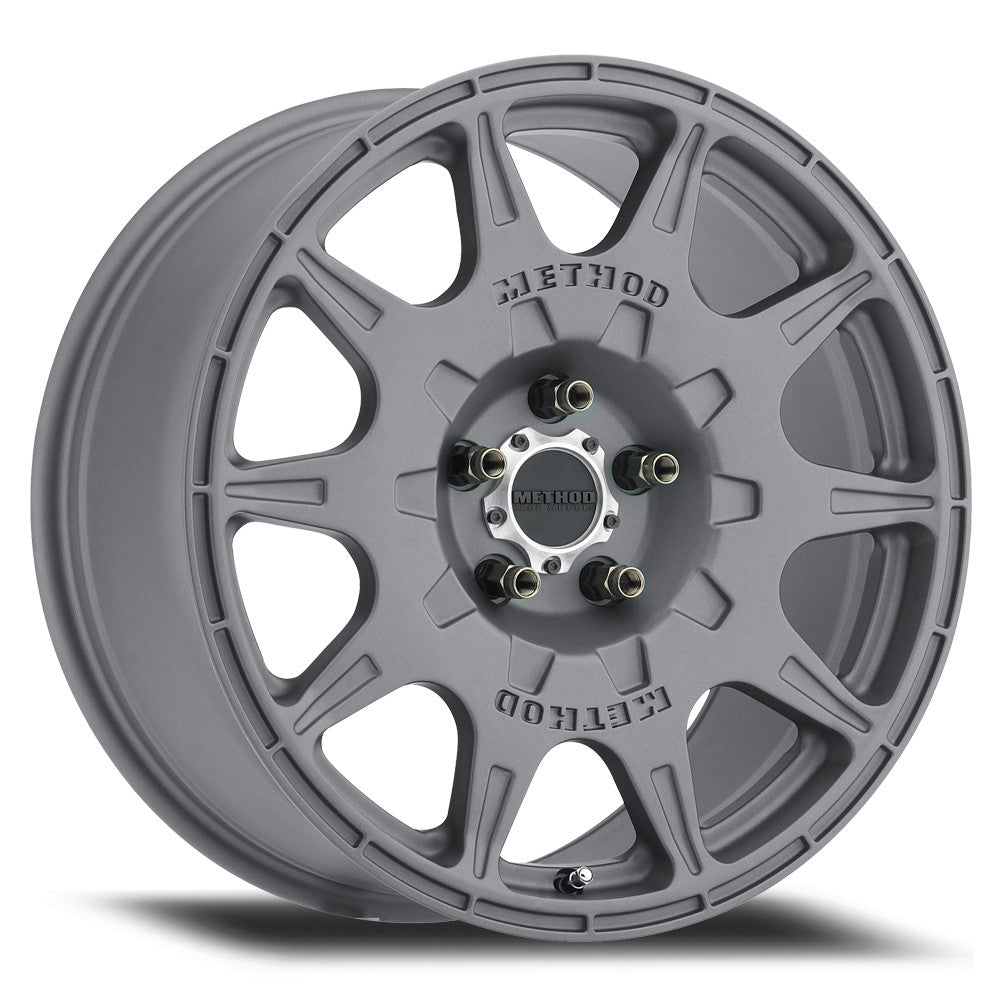 Method MR502 RALLY 17x8 +38mm Offset 5x100 67.1mm CB Titanium Wheel | MR50278051838-2
