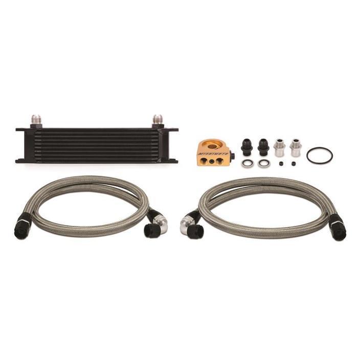 Mishimoto Thermostatic 10 Row Oil Cooler Kit Black | MMOC-UTBK