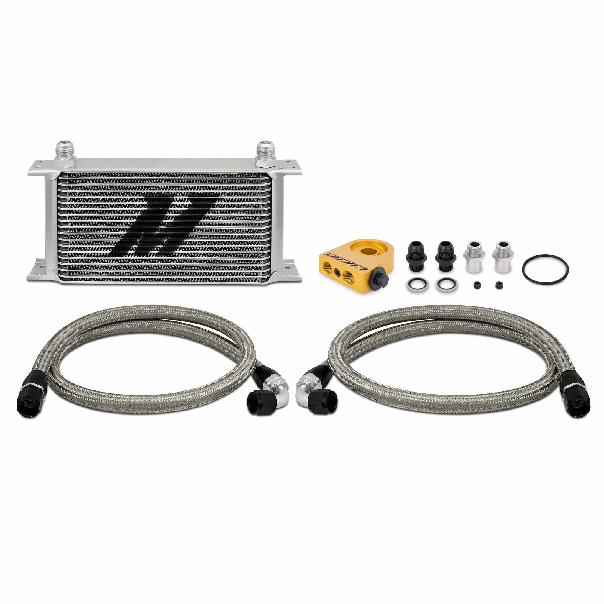 Mishimoto Thermostatic 19 Row Oil Cooler Kit Silver | MMOC-ULT