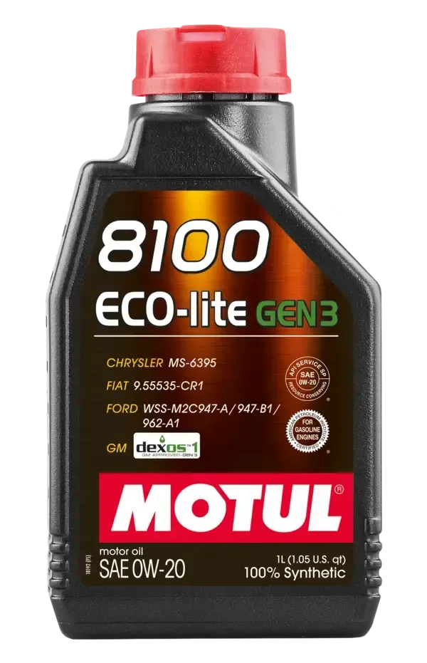 Motul 1L Synthetic Engine Oil 8100 Eco-Lite Gen3 0W20