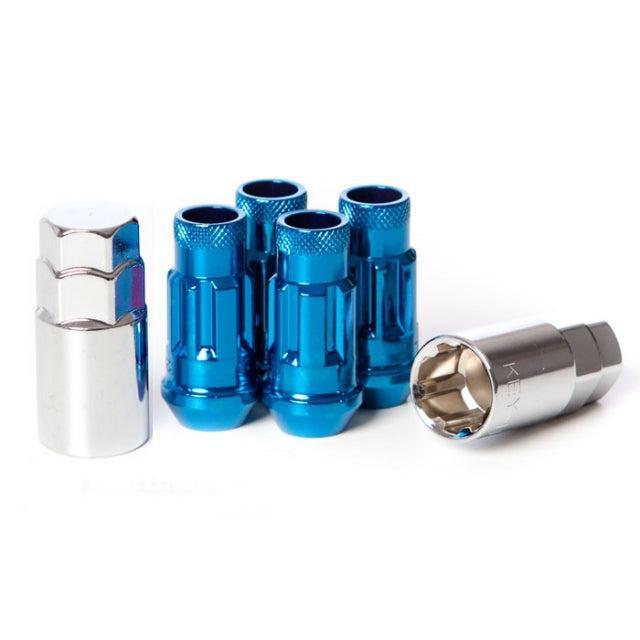 Muteki SR48 Open End Locking Lug Nut 12x1.25 48mm Set of 4 Blue | 32901U