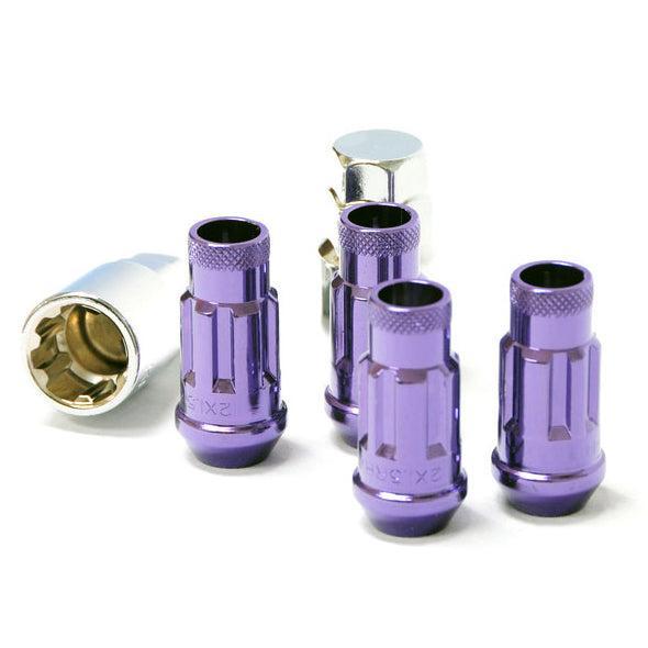 Muteki SR48 Open End Locking Lug Nut 12x1.25 48mm Set of 4 Purple | 32901L