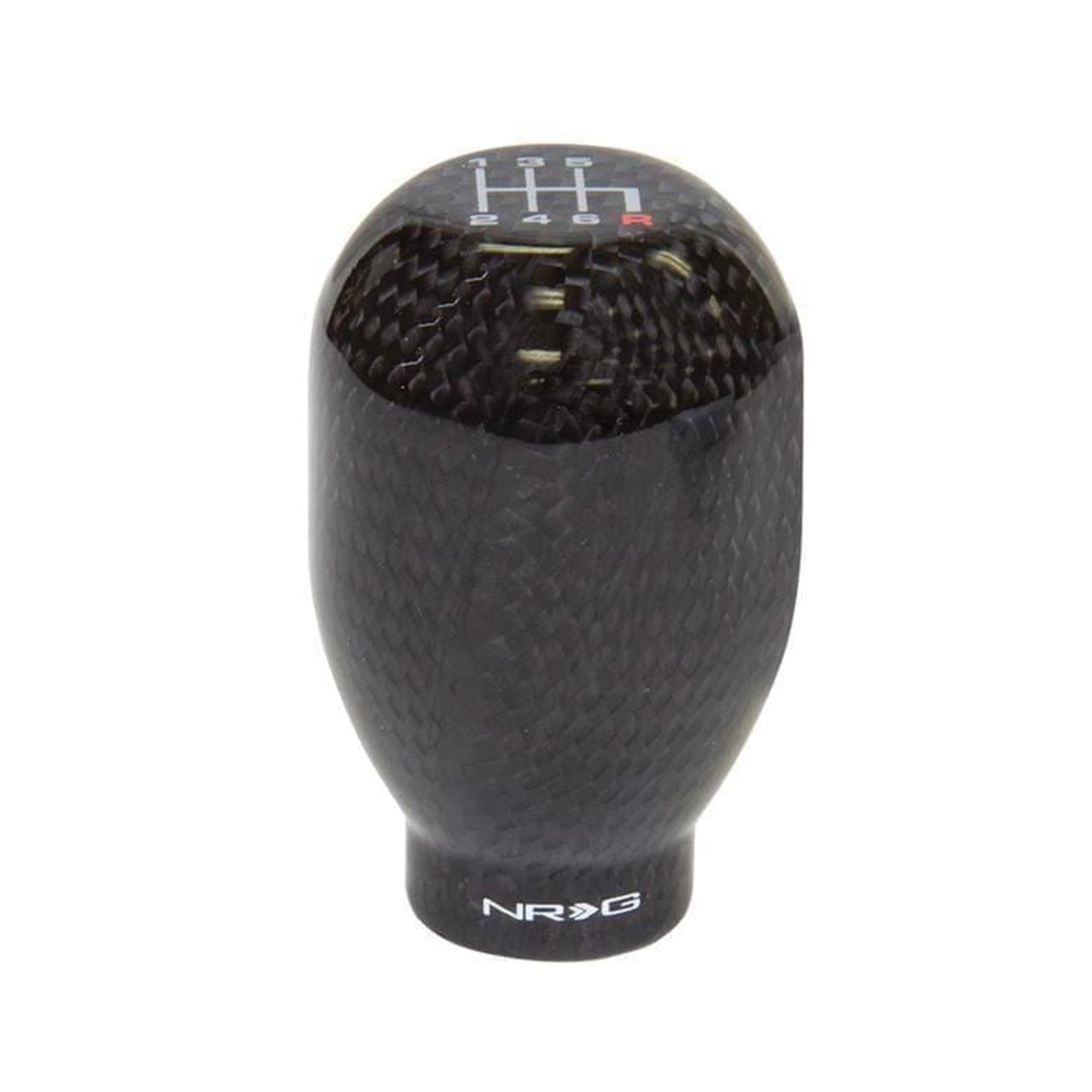 NRG 42mm 6 Speed Black Carbon Fiber Heavy Type R Style Shift Knob | SK-100BC-1-W