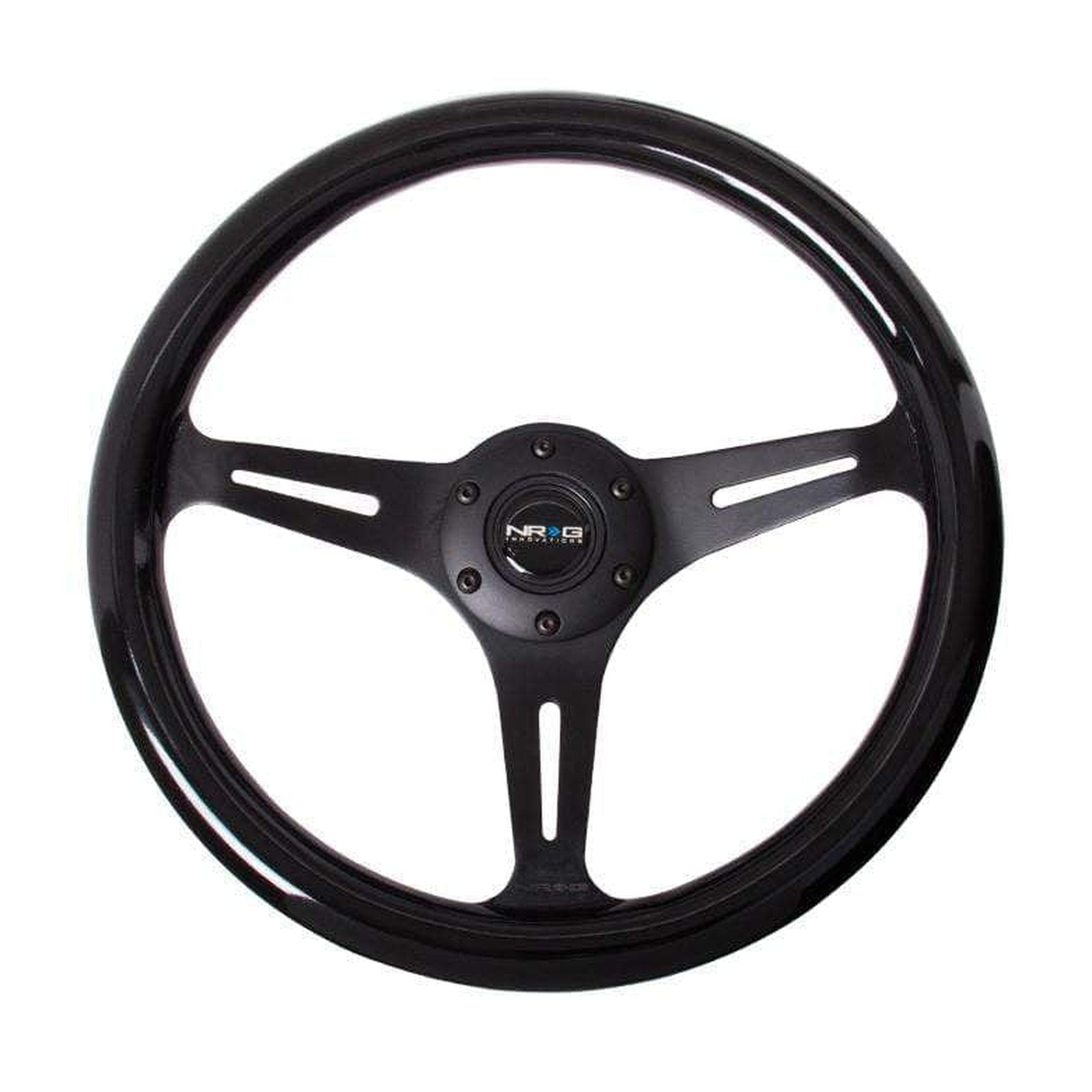 NRG Classic Wood Black Grain Steering Wheel | ST-015BK-BK