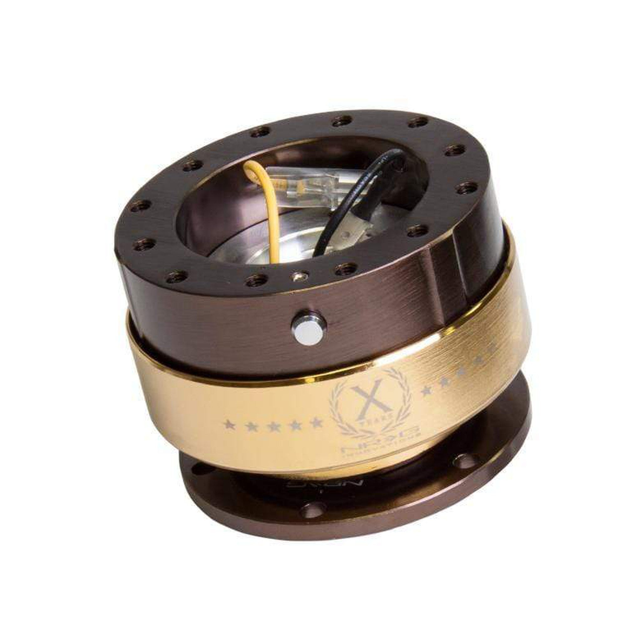 NRG Quick Release Gen 2.0 Bronze Body / Chrome Gold Ring | SRK-200BR-CG