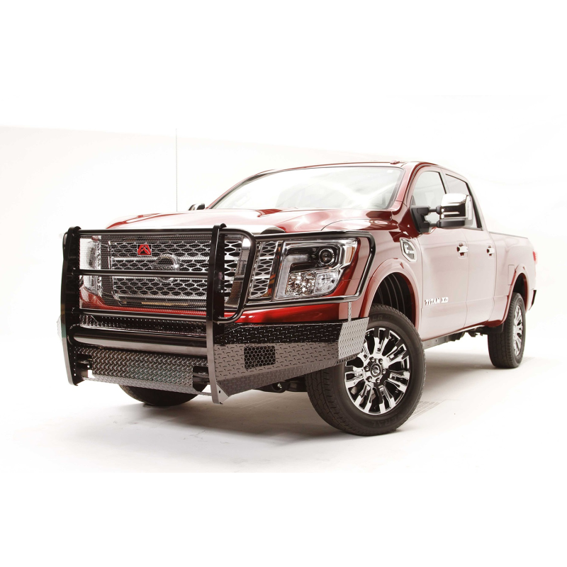 Fab Fours Black Steel Front Bumper w/ Grille Guard Model NT16-K3760-1