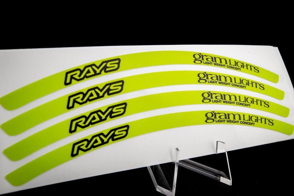 Overnight Crew Gram Lights 57DR/CR Rim Stickers 17"+ (4 PCS) - Acid