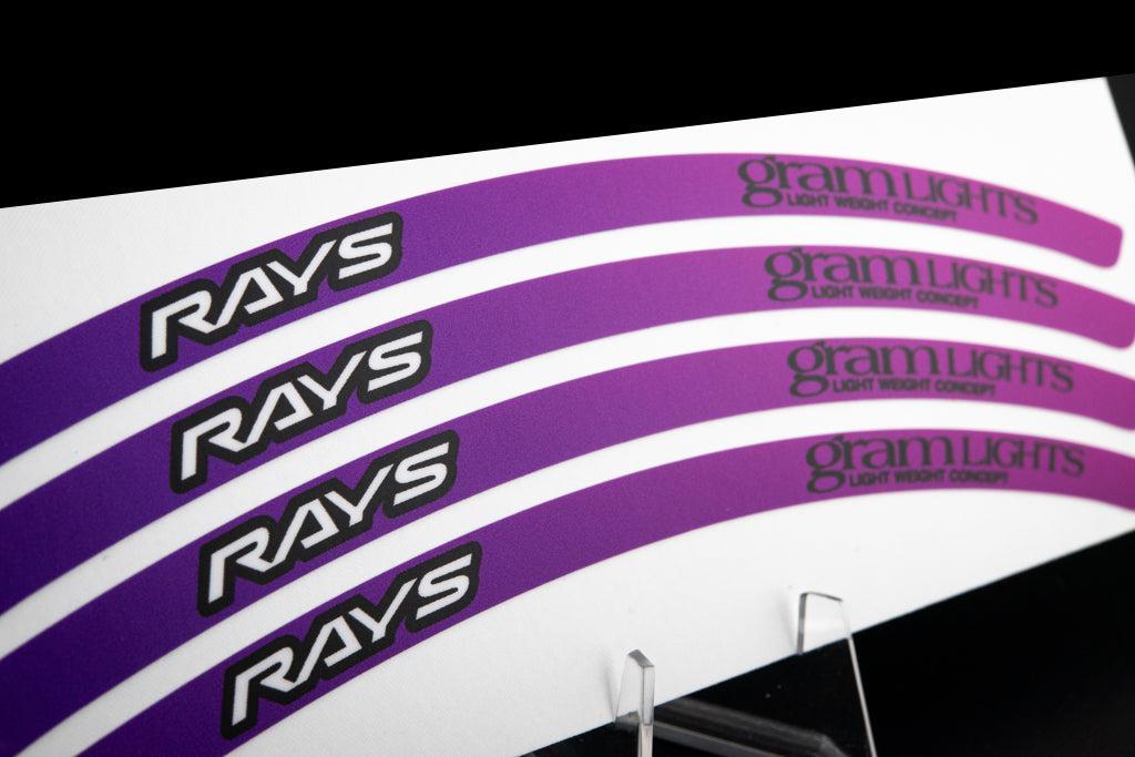 Overnight Crew Gram Lights 57DR/CR Rim Stickers 17"+ (4 PCS) - Eggplant