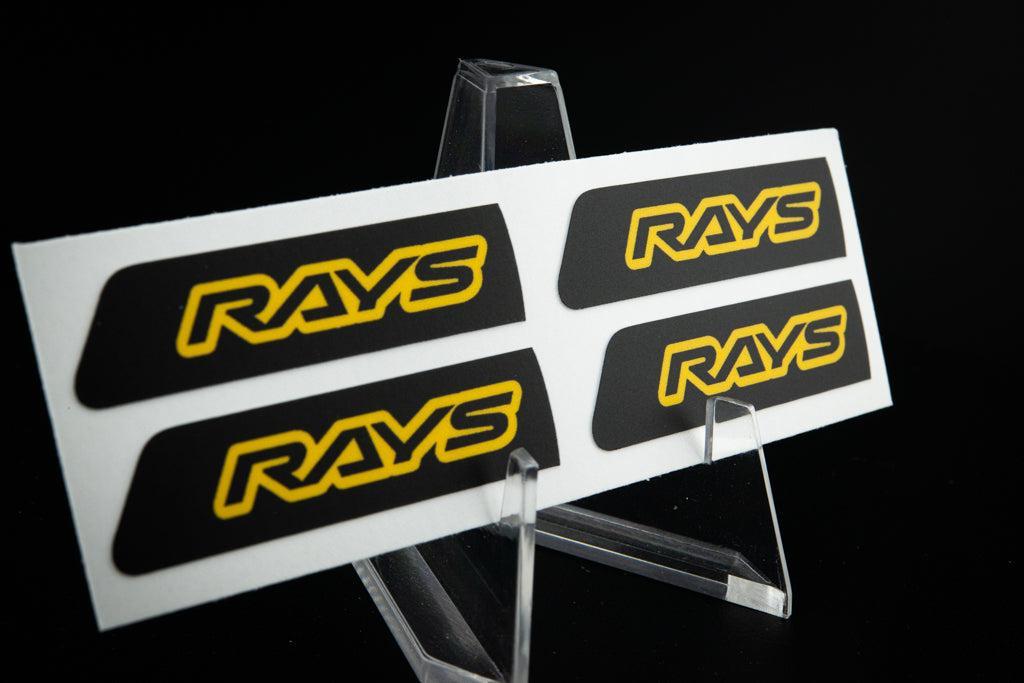 Overnight Crew Gram Lights Center Cap Sticker (4 PCS) - Black/Canary