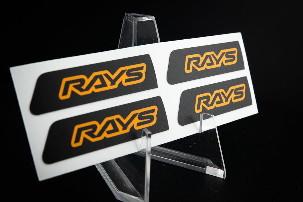 Overnight Crew Gram Lights Center Cap Sticker (4 PCS) - Black/Deep Yellow