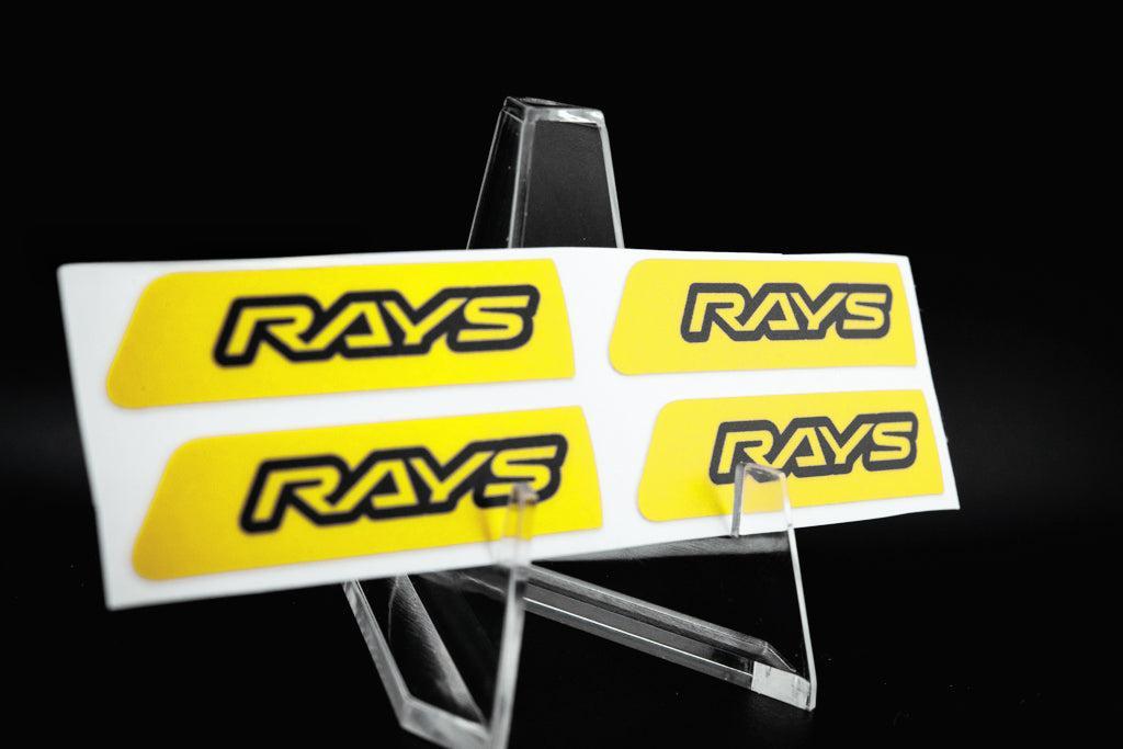 Overnight Crew Gram Lights Center Cap Sticker (4 PCS) - Canary/Black