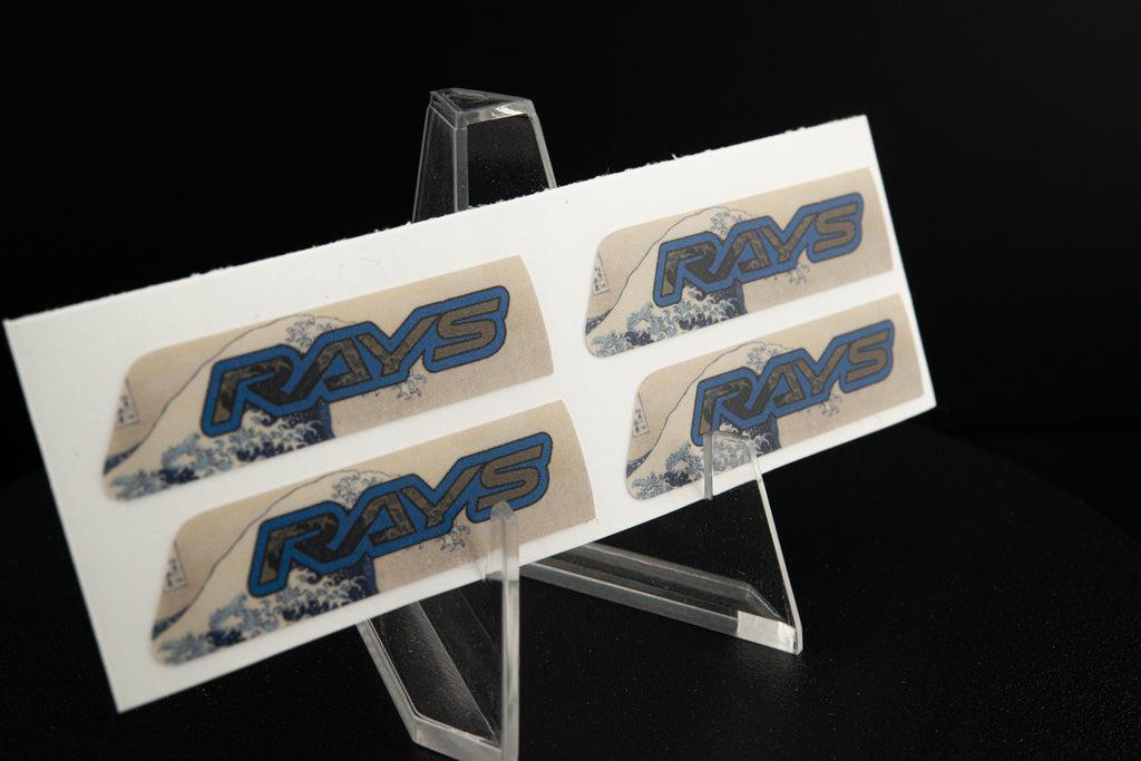 Overnight Crew Gram Lights Center Cap Sticker (4 PCS) - Great Wave