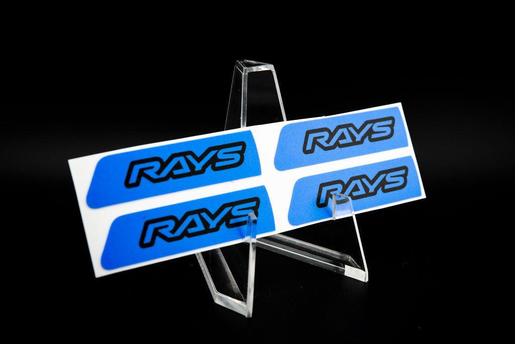 Overnight Crew Gram Lights Center Cap Sticker (4 PCS) - Hyper Blue/Black