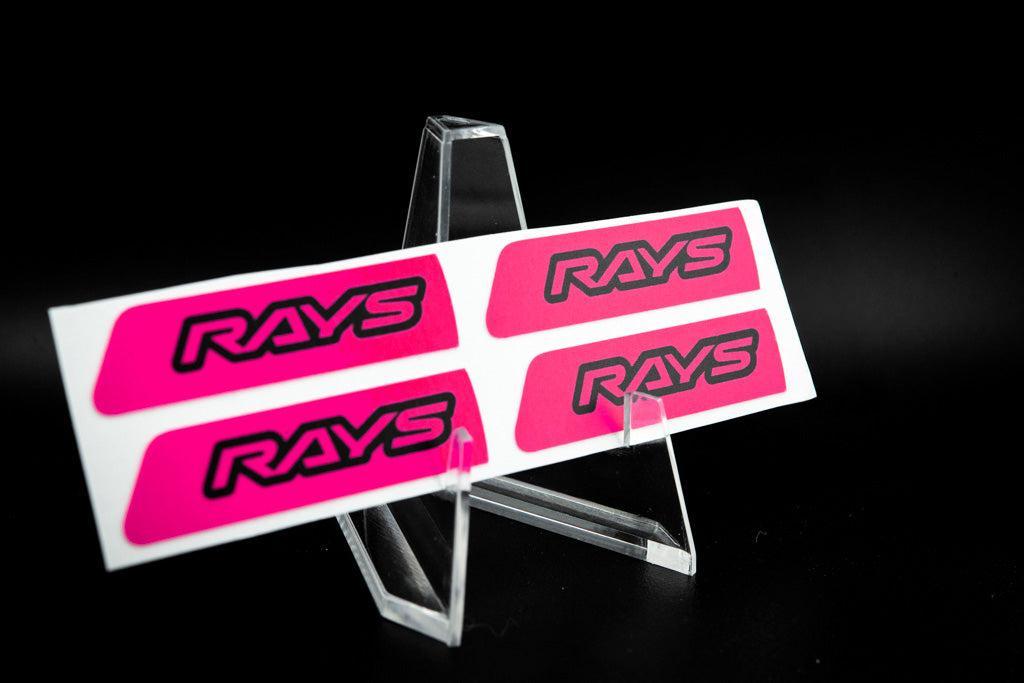 Overnight Crew Gram Lights Center Cap Sticker (4 PCS) - Magenta/Black