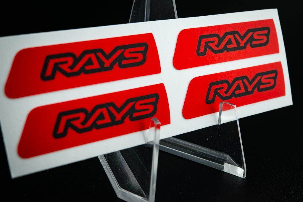 Overnight Crew Gram Lights Center Cap Sticker (4 PCS) - Red/Black