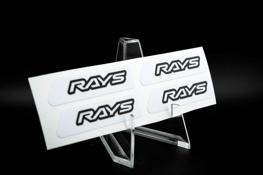 Overnight Crew Gram Lights Center Cap Sticker (4 PCS) - White/Black