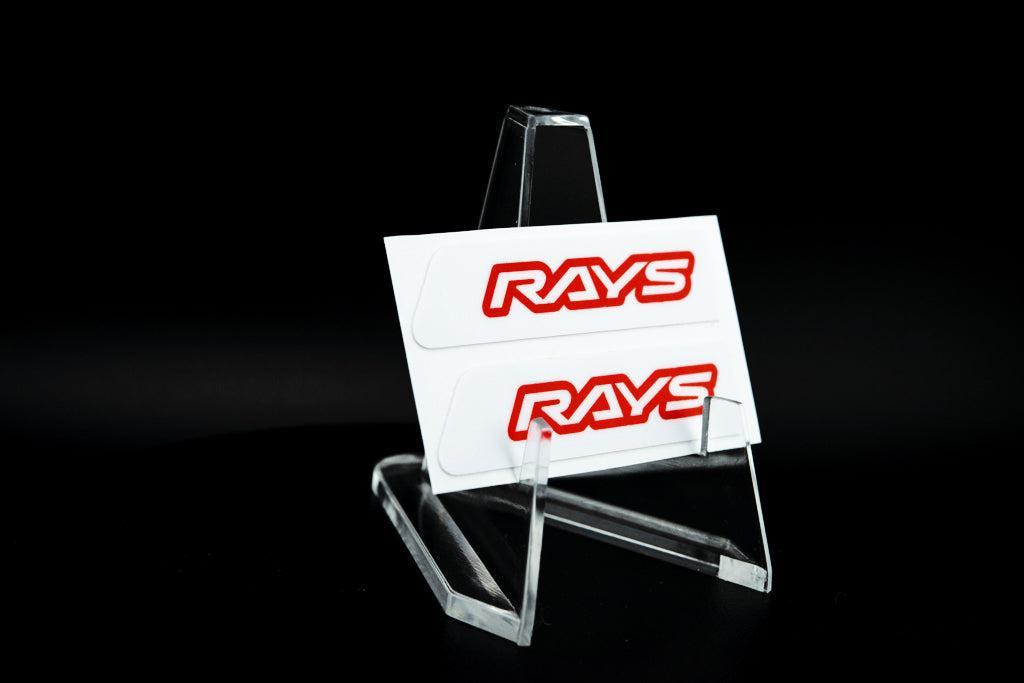 Overnight Crew Gram Lights Center Cap Sticker (4 PCS) - White/Rosso Corsa