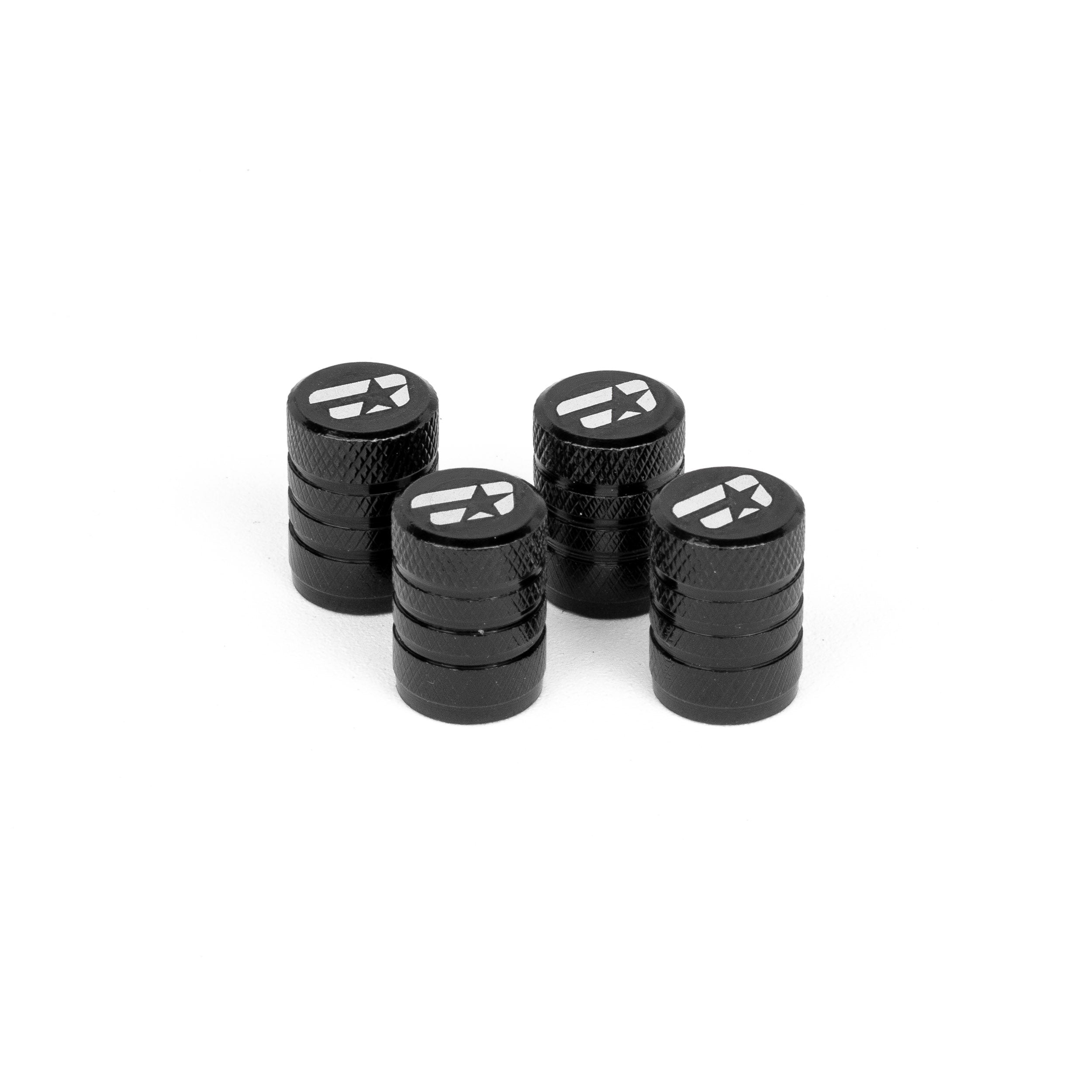 Overtake Aluminum Valve Stem Caps Black - Universal | A10358BLK