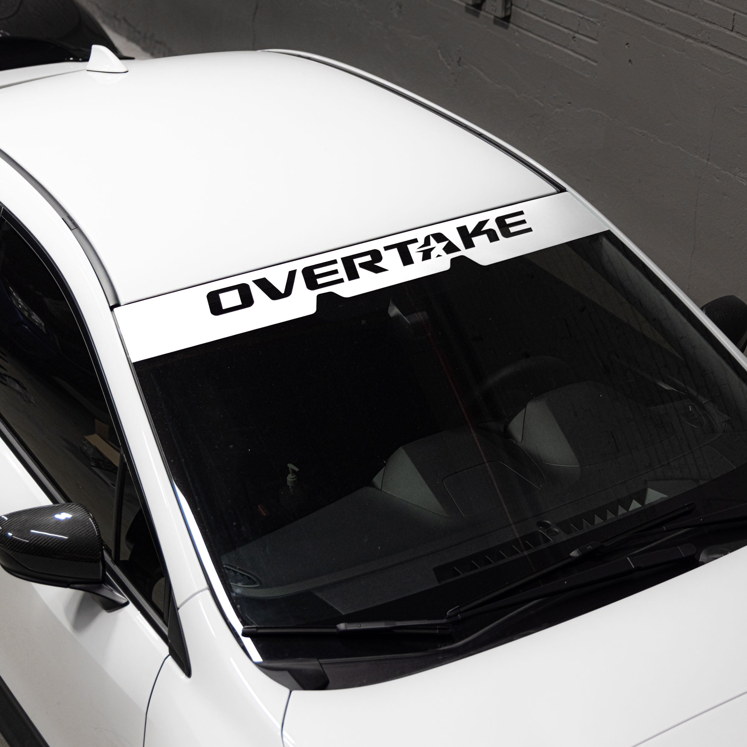 Overtake EyeSight Windshield Banner White Subaru WRX 2022-2025