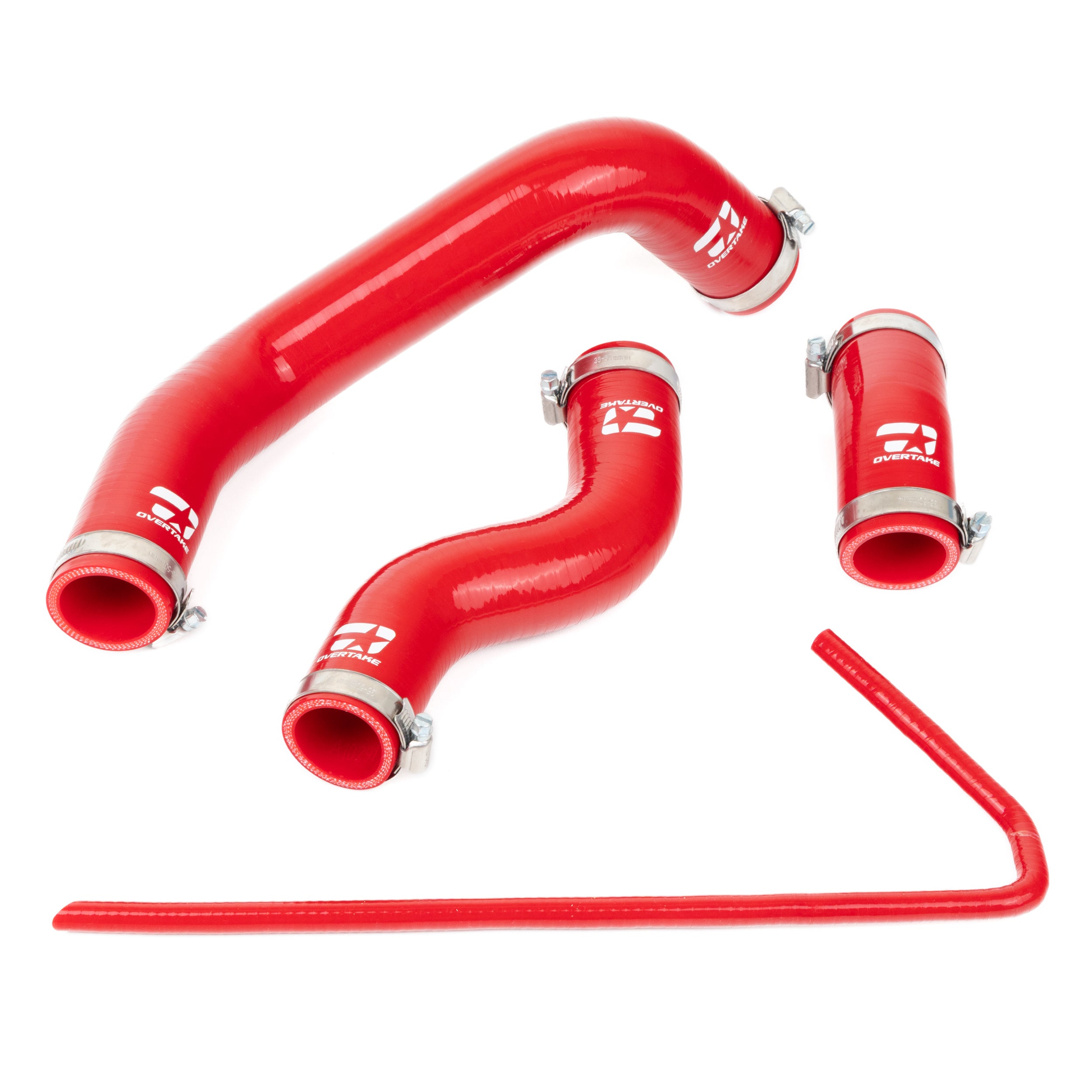 Overtake Radiator Hose Kit Red Toyota 86 / GR86 17-25 / Subaru BRZ 13-25 / Scion FR-S 13-16 | A10295RED