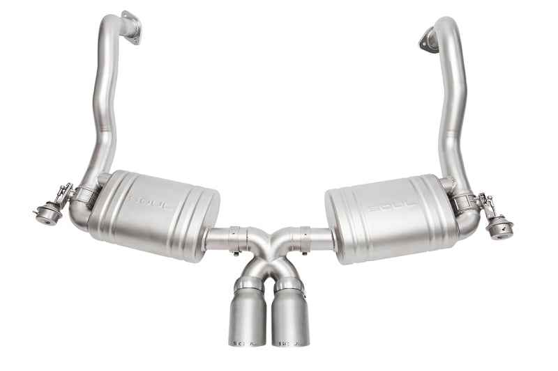 SOUL 13-16 Porsche 981 Cayman / Boxster Valved Exhaust - Slash Cut Signature Satin Tips POR.981.VES.SLT
