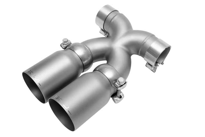 SOUL 13-16 Porsche 987.2 / 981 Cayman / Boxster Bolt-On X-Pipe w/ Tips - Strght Cut Sig Satin Tips POR.BC.XT.SWT