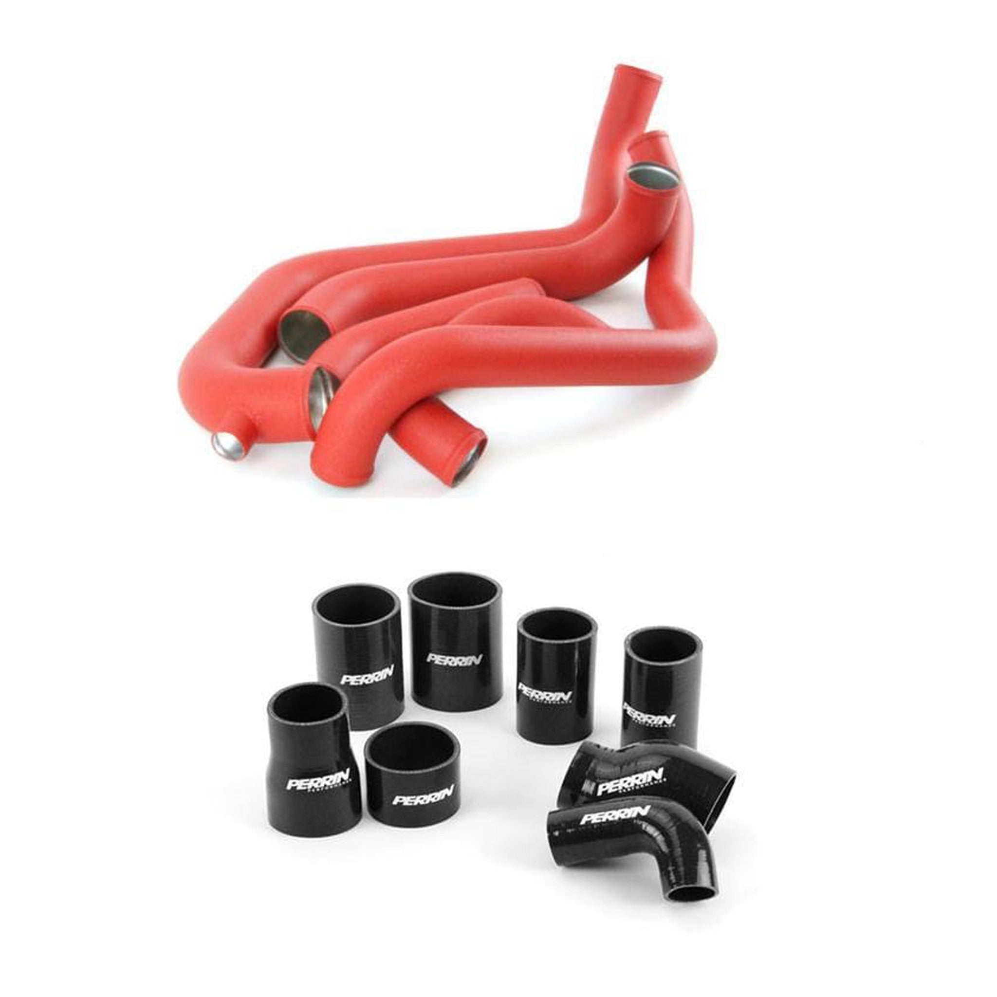Perrin Red Front Mount Intercooler Pipes Subaru WRX 2002-2007 / STI 2004-2007 | PSP-ITR-400-2RD/BK