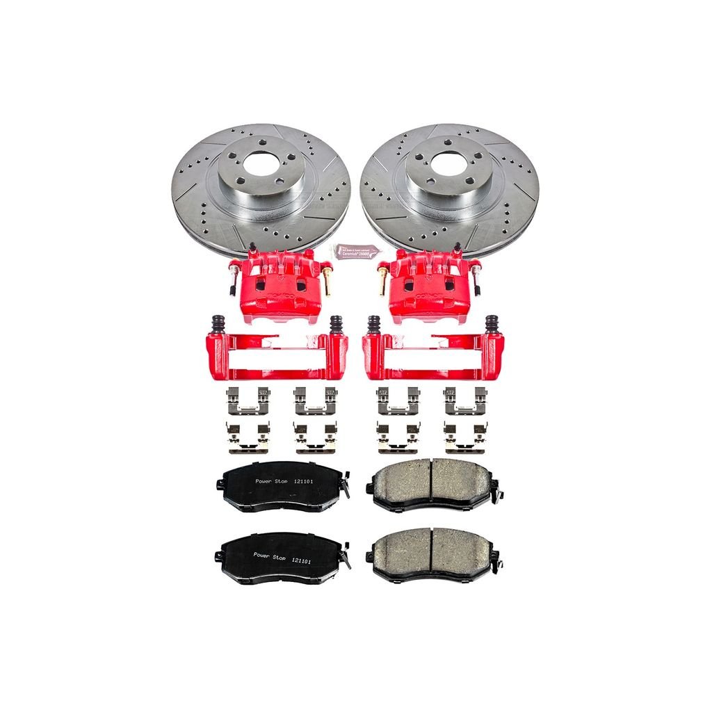 Power Stop Front Z23 Evolution Sport Brake Kit w/Calipers Subaru WRX 2011-2014 | KC6082
