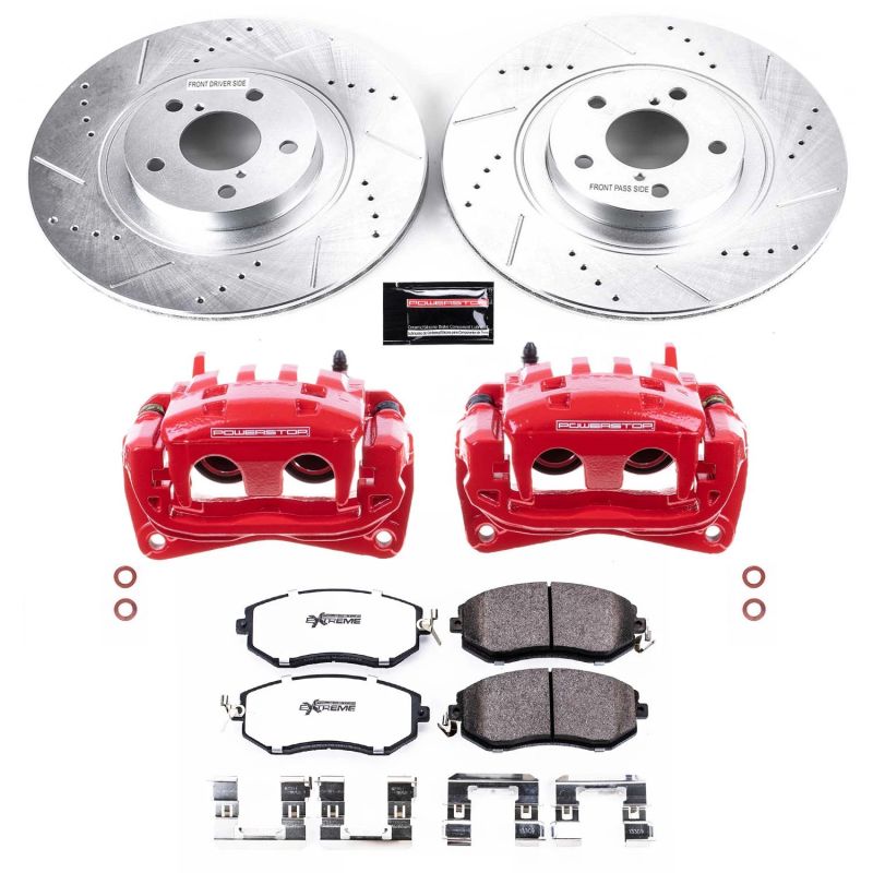 Power Stop Front Z26 Street Warrior Brake Kit w/Calipers FR-S / BRZ / 86 2013-2020 | KC6082A-26
