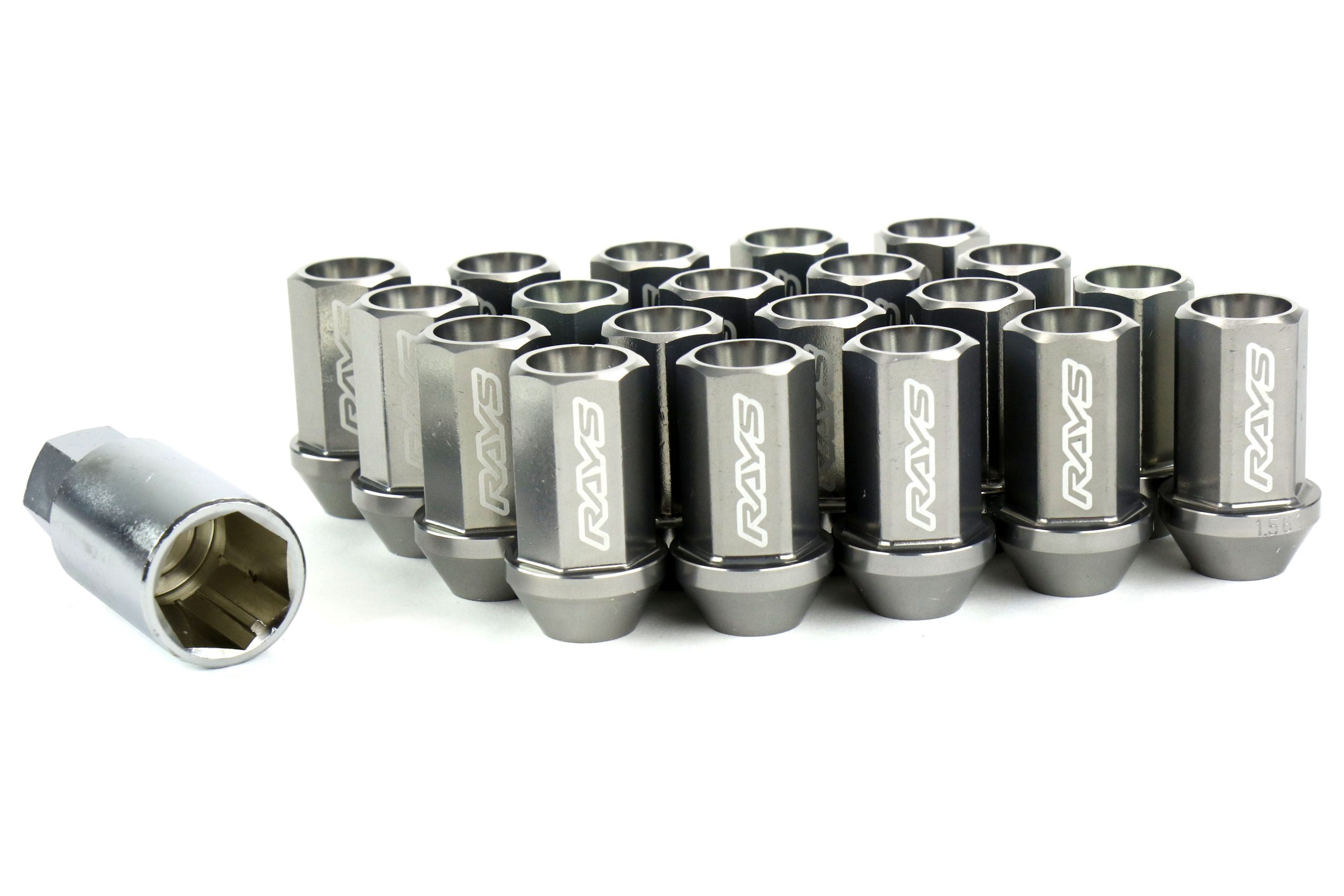 Rays Dura-Nut L42 Straight Type 12X1.25 Lug Nut Set 16 Lug 4 Lock Set Gun Metallic | WDURA4212125G