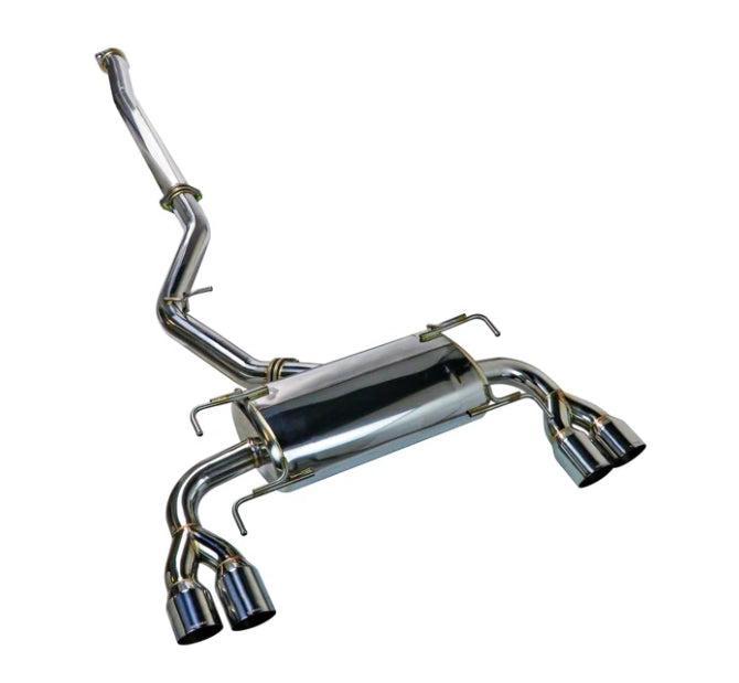 Remark Sports Touring Cat Back Exhaust SS Quad Tips Non Resonated Subaru WRX 11-14 / STI 2008-2014 Hatchback | RK-C2076S-02N