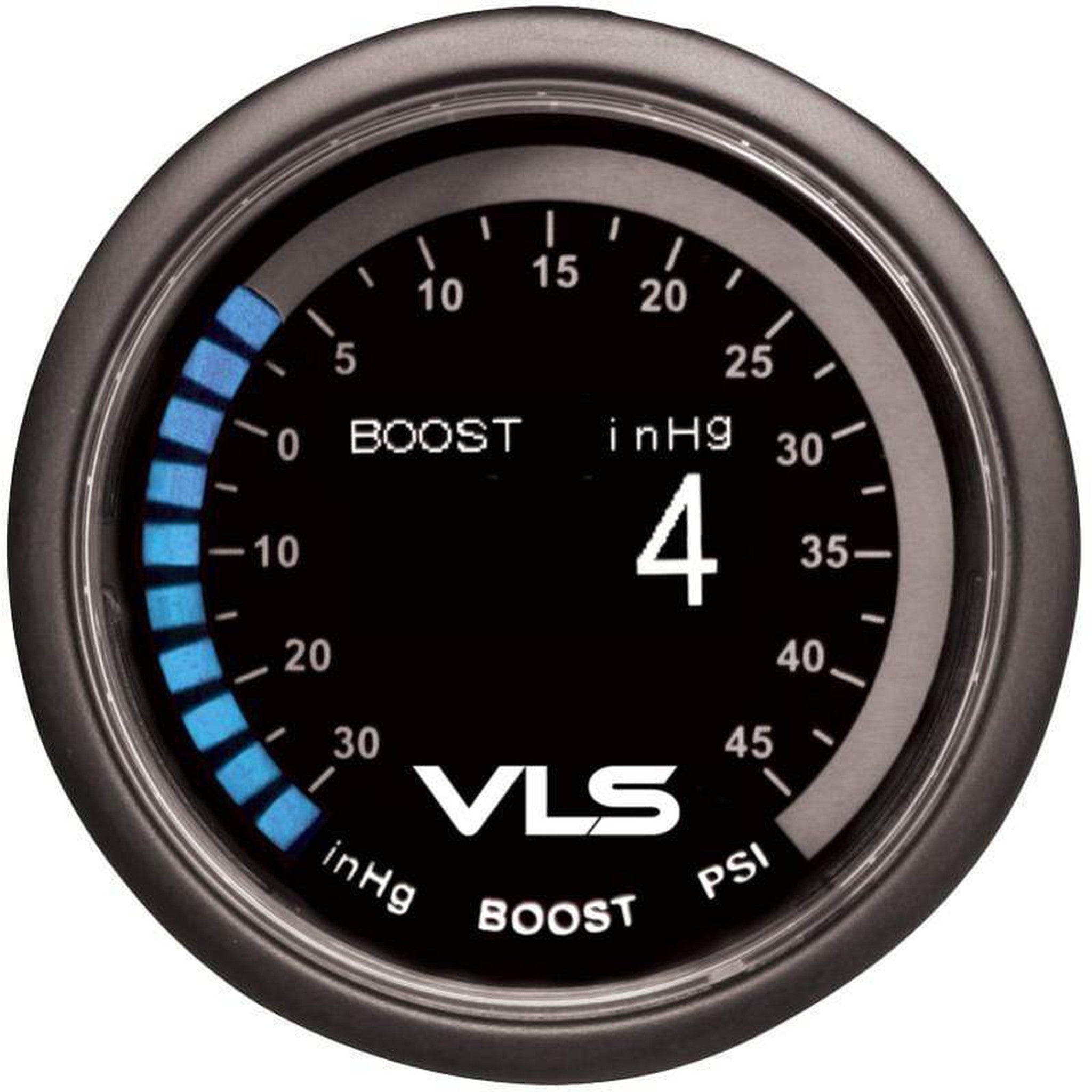 Revel VLS 52mm 30inHg-45PSI Digital OLED Boost Gauge (1TR1AA001R)
