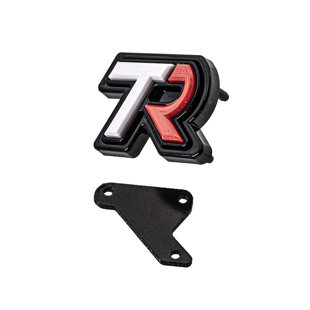 SMY Subaru TR "Tuner Ready" Front Badge White / Red Subaru WRX 2022-2025 | SMY-EMB-TRF