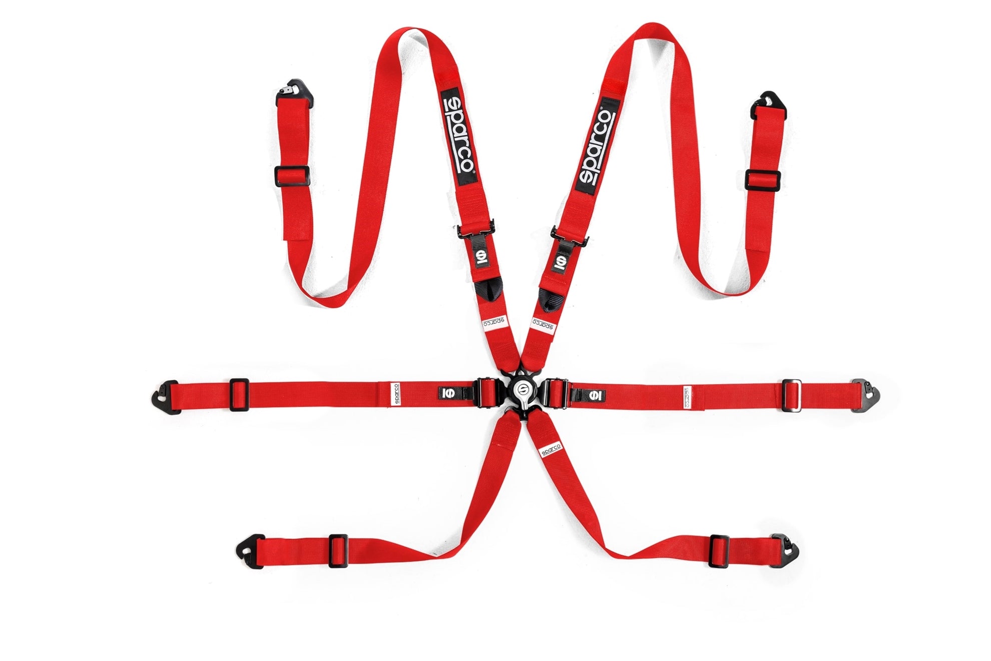 Sparco Belt H-2 PD 6pt 2in Harness - Red | BRN0002B0R0100N
