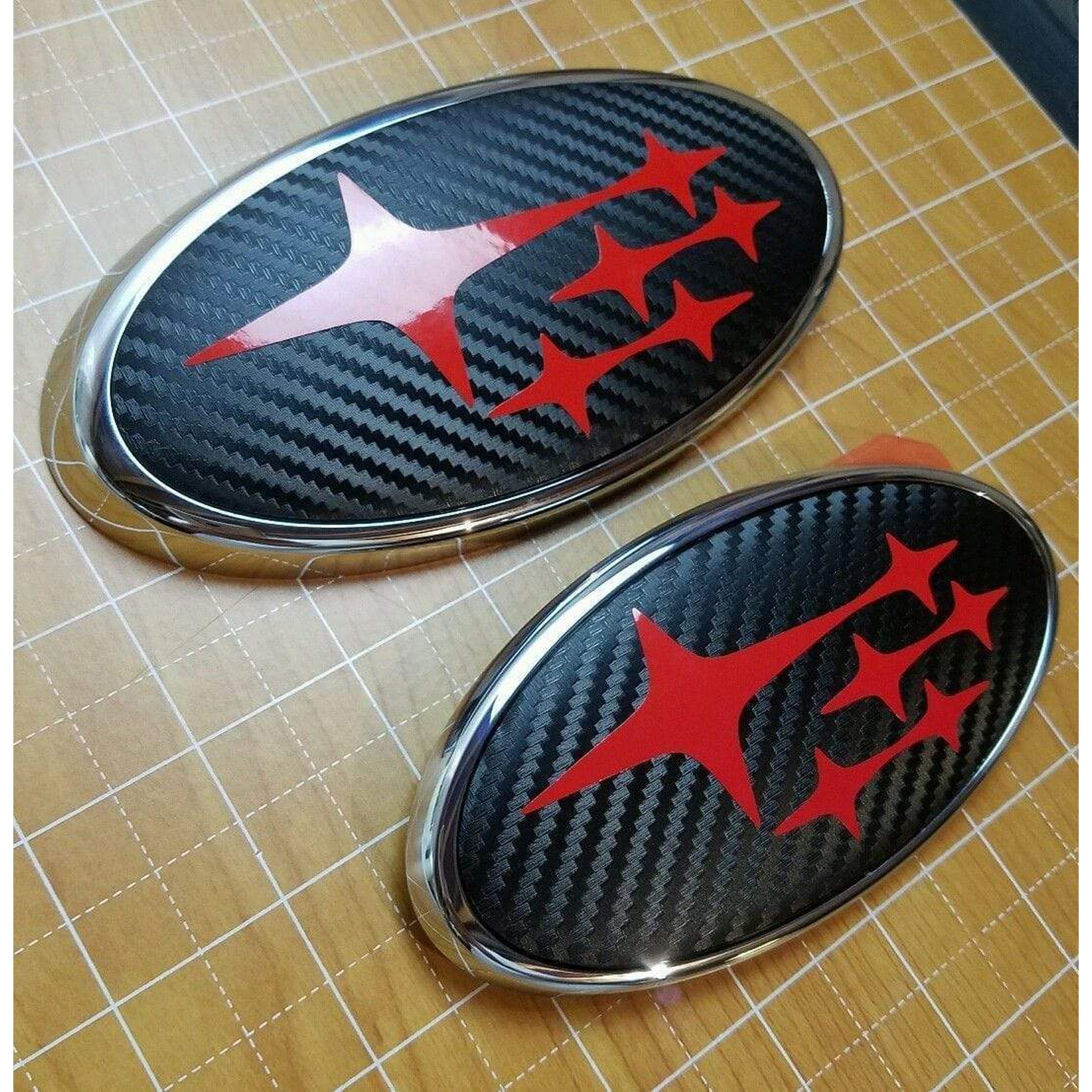 Sticker Fab 3D Carbon Fiber Emblem Overlays WRX Sedan / STI Sedan 2008-2014 / Impreza Sedan 2008-2011