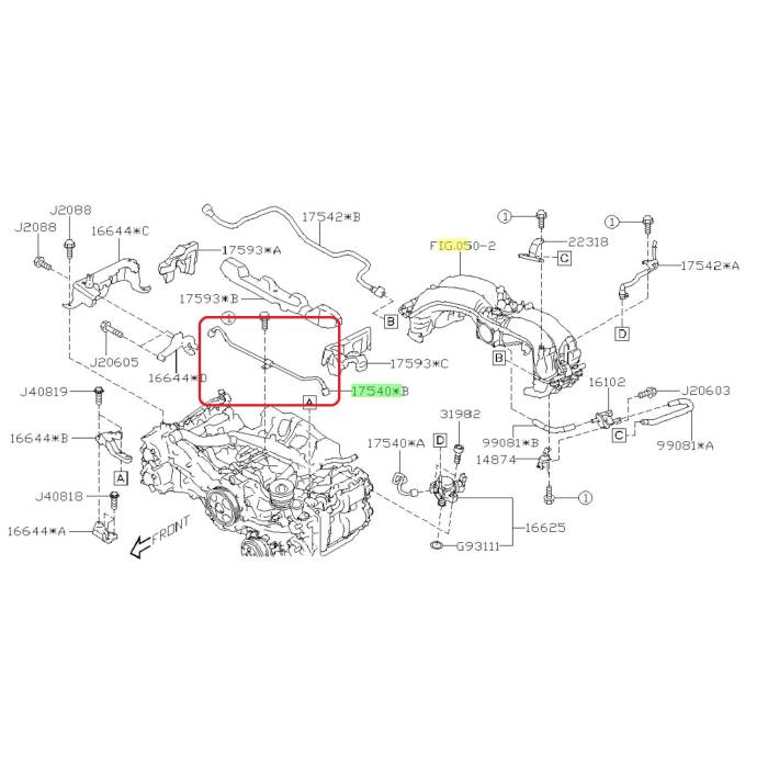 Subaru OEM Fuel Pipe (17540*B) 22+ BRZ | 17540AA510