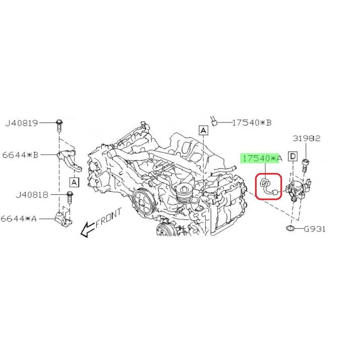 Subaru OEM Fuel Pipe - High Pressure Fuel Pump (17540*A) 22+ BRZ | 17540AA500