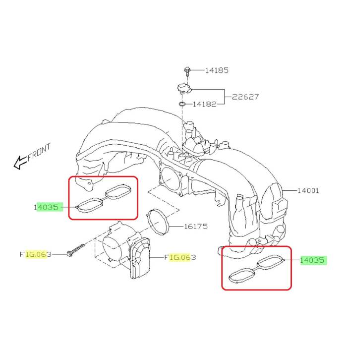 Subaru OEM Intake Manifold Gasket (14035) 22+ WRX | 14035AA800
