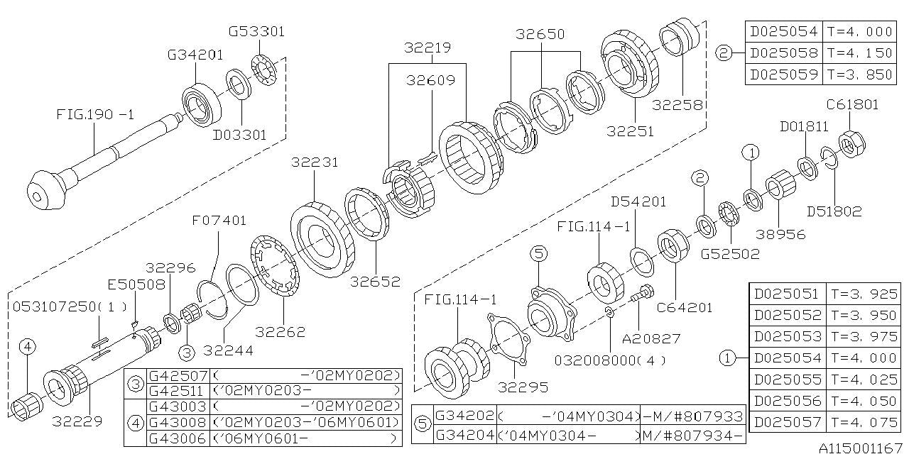Subaru OEM Needle Bearing WRX 02-25 / 04-21 | 806430060