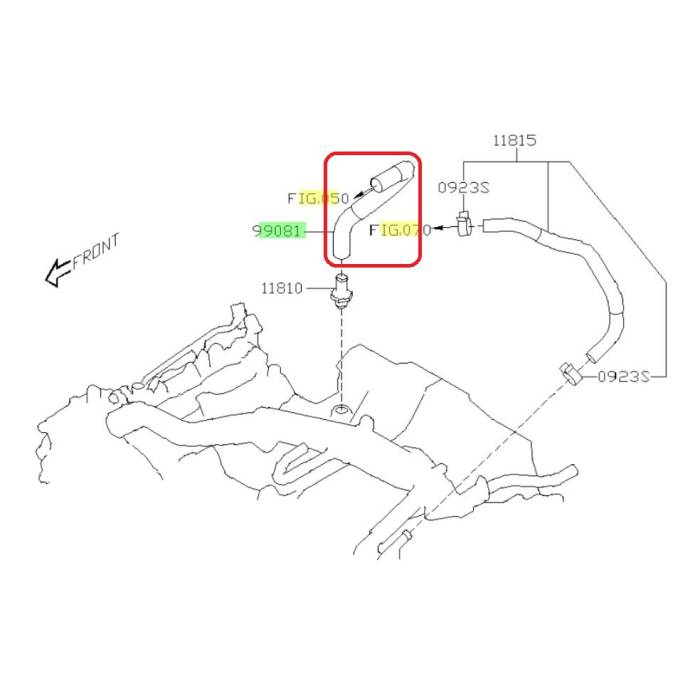 Subaru OEM PCV Hose (99081) BRZ 22-25 | 99081AA920