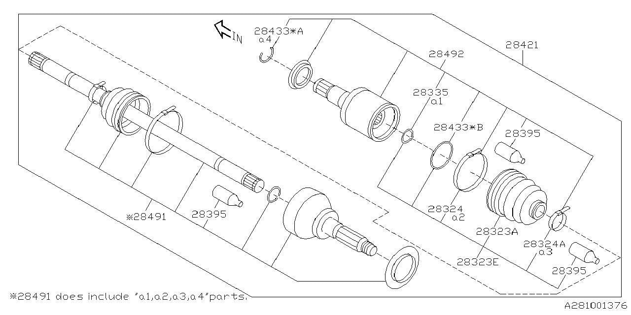 Subaru OEM Rear Axle Assembly (R100) Subaru BRZ 2022-2025 | 28421CC000