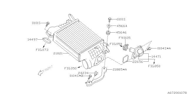 Subaru OEM Top Mount Intercooler Subaru WRX 2008-2014 | 21821AA031
