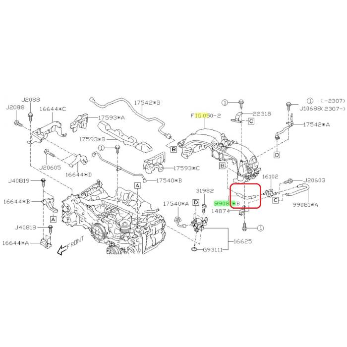 Subaru OEM Vacuum Hose (99081*B) Subaru BRZ 2022-2025 | 99081AA940