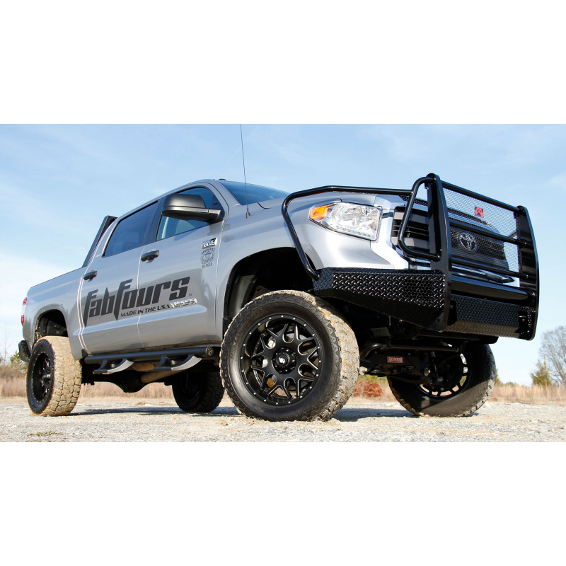 Fab Fours Black Steel Front Ranch Bumper w/ Grille Guard Model TT07-K1860-1